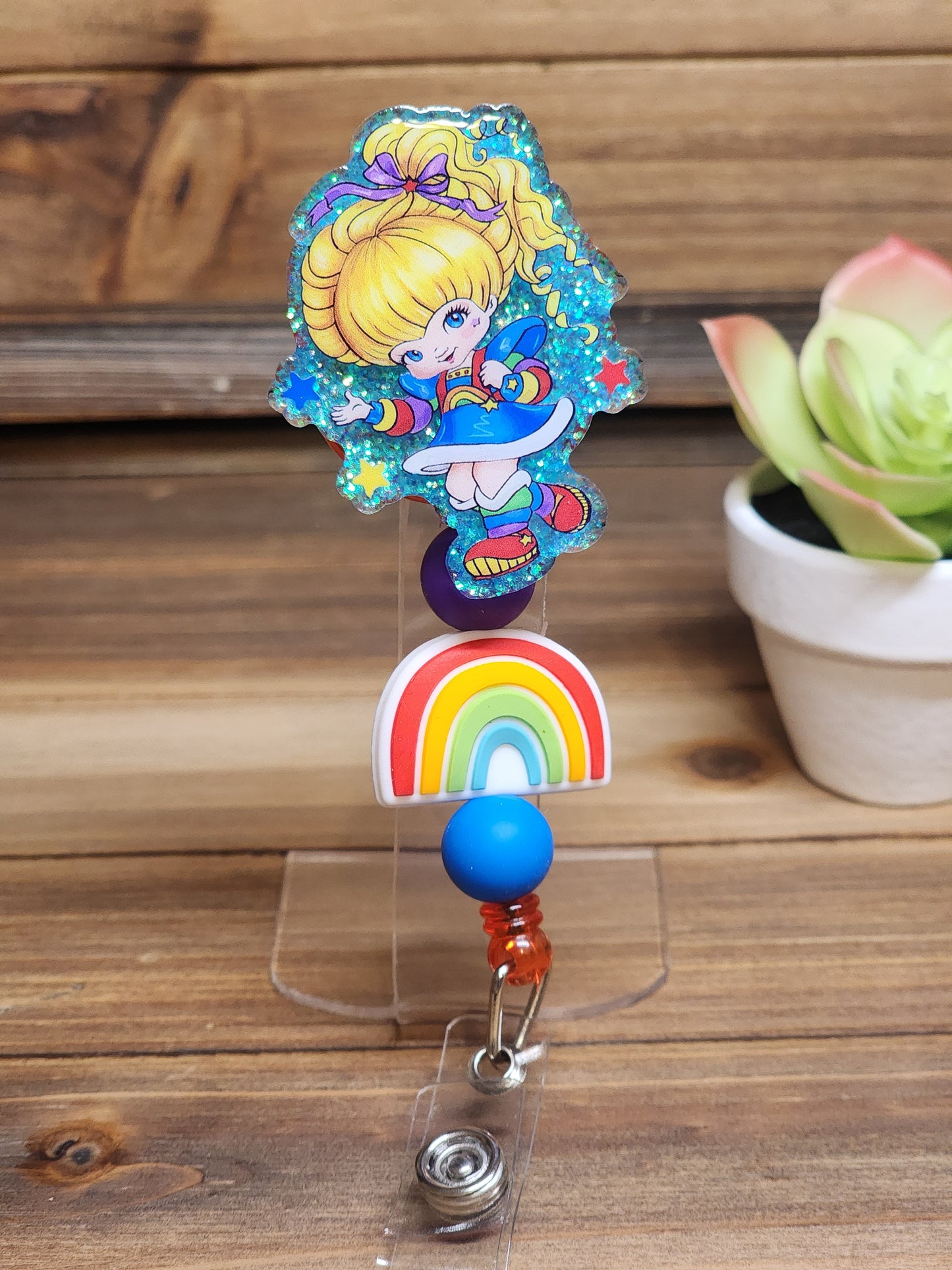 Rainbow Bright Retractable Badge Reel