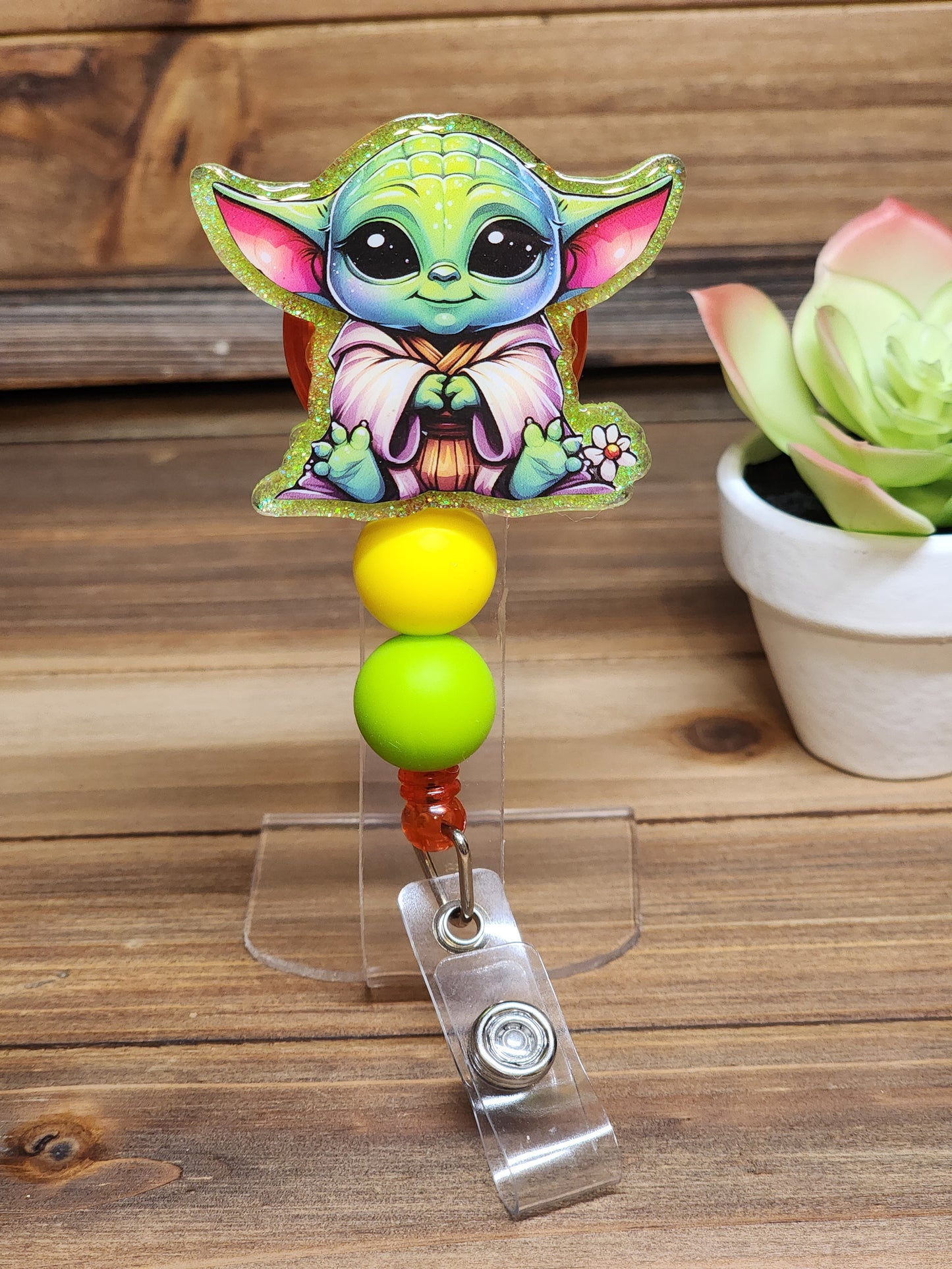 Yoda Retractable Badge Reel