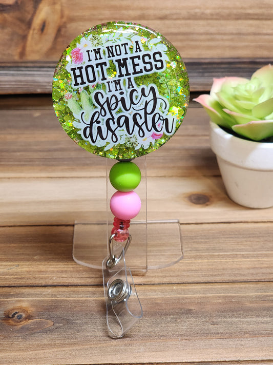 Spicy Disaster Retractable Badge Reel
