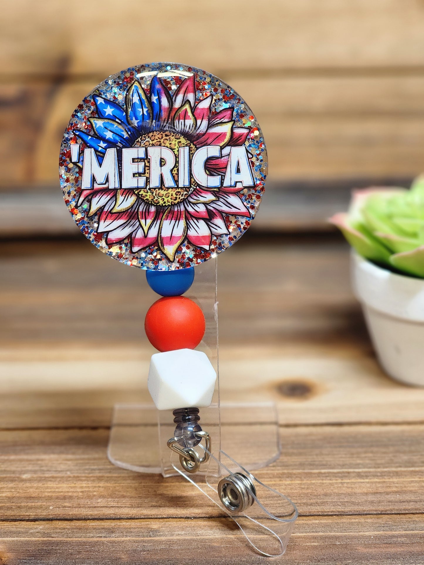 'Merica Retractable Badge Reel