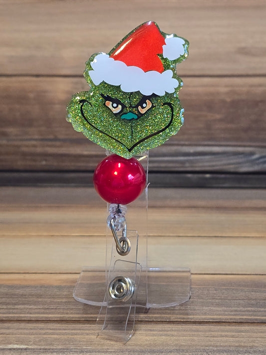 Grinch Badge Reel