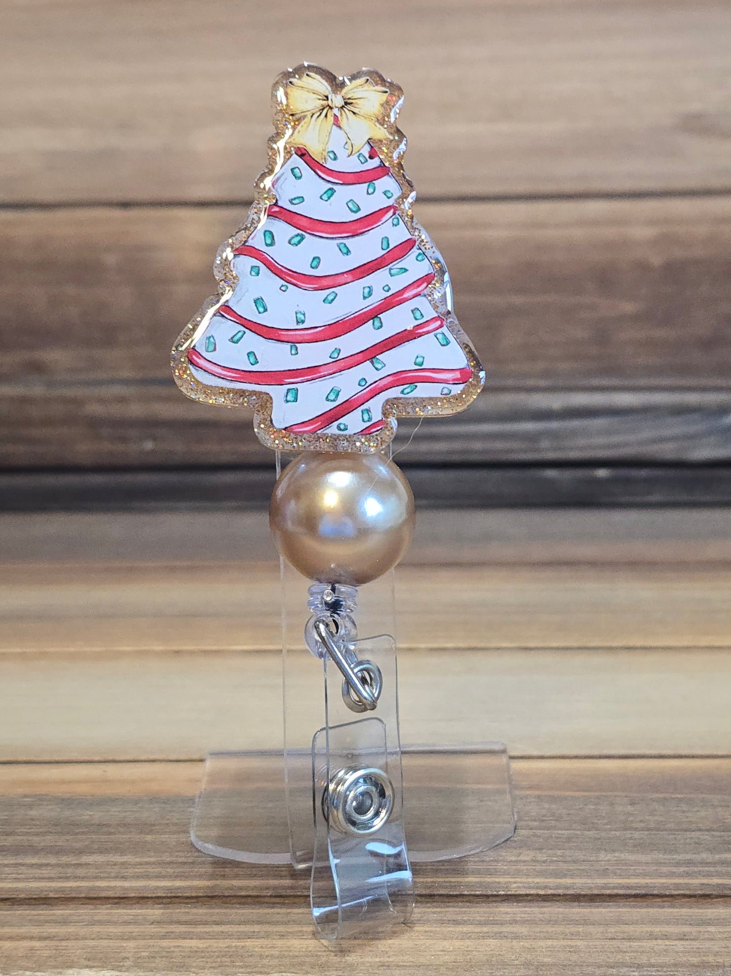 Chrismas Tree Cake Badge Reel