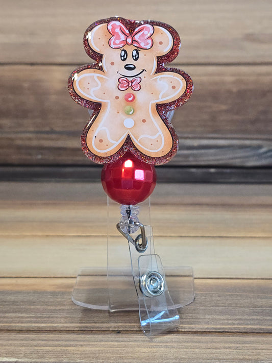 Ginger Bread Mouse Badge Reel