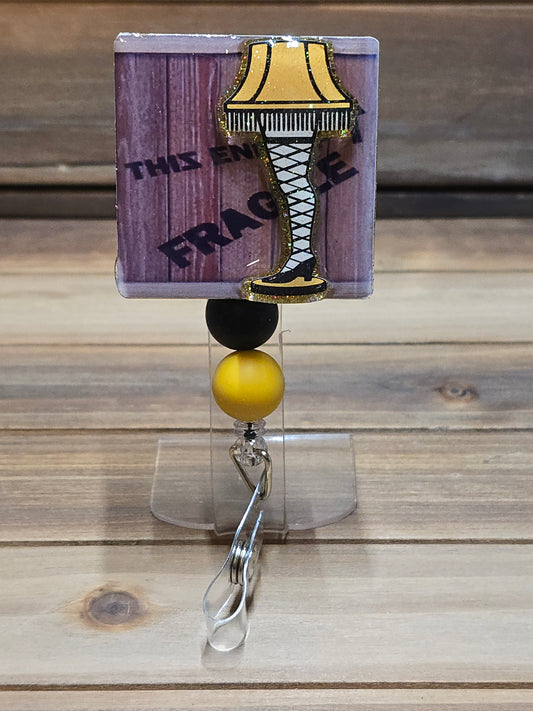 FRAGILE lamp box Badge Reel