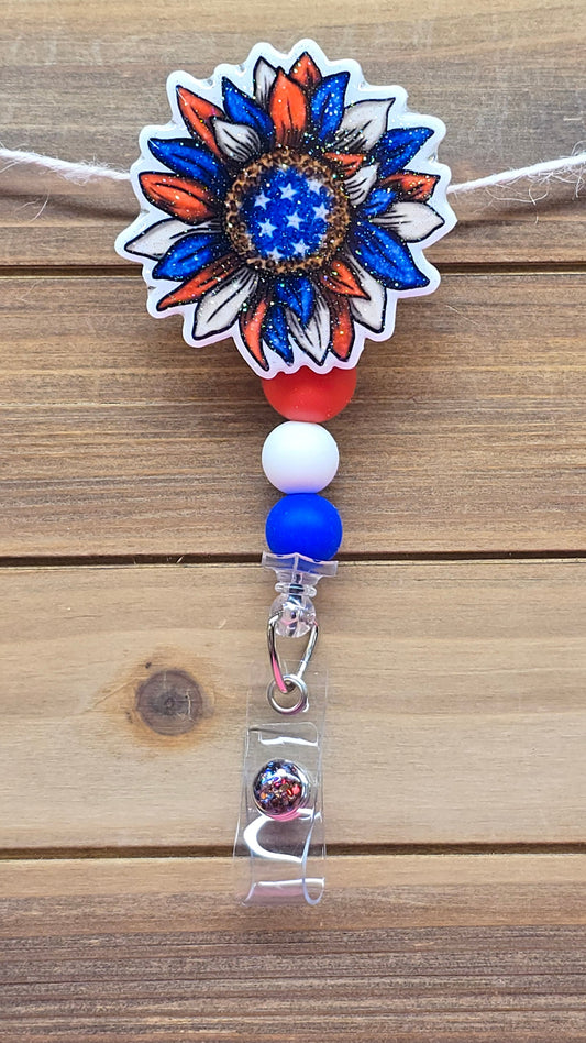 Patriotic Flower Badge Reel